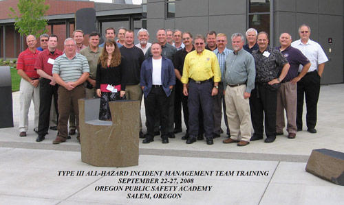Type 3 All-Hazard Incident Management Team Training Group Photo 2008