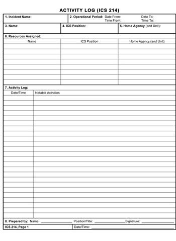 Activity Log